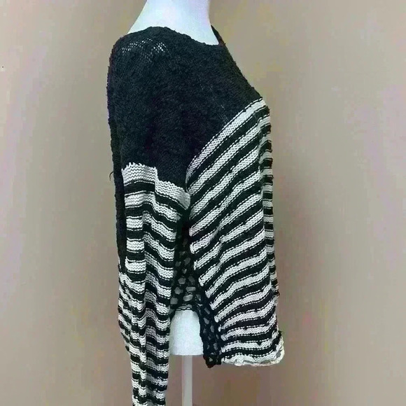 Free People Striped in Crochet Pullover Sweater - Picture 6 of 10